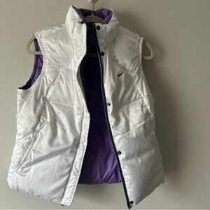 Vintage Nike duck down reversible puffer vest L